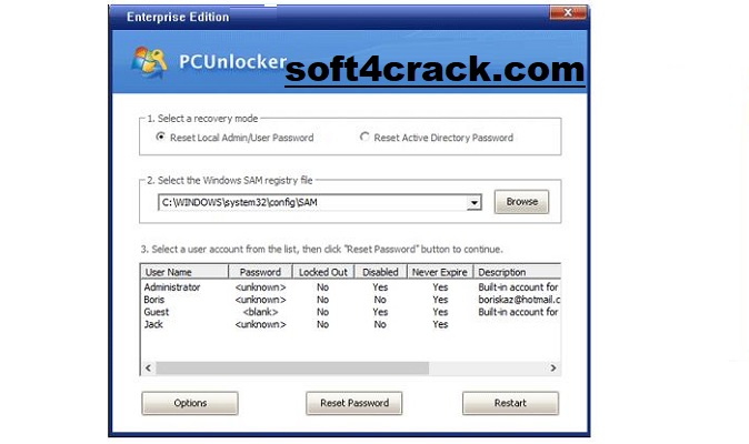 PCUnlocker Enterprise Crack