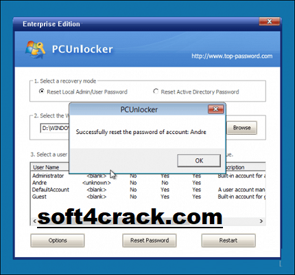 PCUnlocker Enterprise Registration Code
